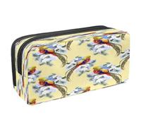 VAPOKF Pencil Case Pen Bag Student Stationery Pouch with Zipper for Boys Girls School & Office Supplies,Watercolor Birds on Snow Leave
