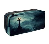VAPOKF Pencil Case Pen Bag Student Stationery Pouch with Zipper for Boys Girls School & Office Supplies, Creepy Cemetery