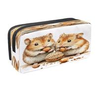 VAPOKF Pencil Case Pen Bag Student Stationery Pouch with Zipper for Boys Girls School & Office Supplies, Hamsters and Nuts