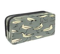 VAPOKF Pencil Case Pen Bag Student Stationery Pouch with Zipper for Boys Girls School & Office Supplies, Cute Sandpipers Fly Bird