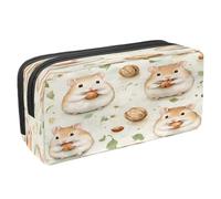 VAPOKF Pencil Case Pen Bag Student Stationery Pouch with Zipper for Boys Girls School & Office Supplies, Cute Hamsters and Nuts