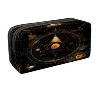 VAPOKF Pencil Case Pen Bag Student Stationery Pouch with Zipper for Boys Girls School & Office Supplies, Bill Cipher Wheel Zodiac