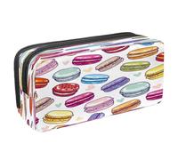VAPOKF Pencil Case Pen Bag Student Stationery Pouch with Zipper for Boys Girls School & Office Supplies, Macarons of Various Flavors