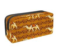VAPOKF Pencil Case Pen Bag Student Stationery Pouch with Zipper for Boys Girls School & Office Supplies,Camels and Ethnic Oriental Decorative