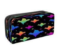 VAPOKF Pencil Case Pen Bag Student Stationery Pouch with Zipper for Boys Girls School & Office Supplies, Rainbow Happy Halloween Ghosts