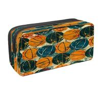 VAPOKF Pencil Case Pen Bag Student Stationery Pouch with Zipper for Boys Girls School & Office Supplies, Seamless Basketballs