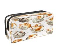 VAPOKF Pencil Case Pen Bag Student Stationery Pouch with Zipper for Boys Girls School & Office Supplies, Hamsters Pet