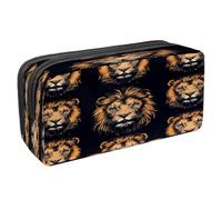 VAPOKF Pencil Case Pen Bag Student Stationery Pouch with Zipper for Boys Girls School & Office Supplies, Lions