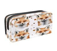 VAPOKF Pencil Case Pen Bag Student Stationery Pouch with Zipper for Boys Girls School & Office Supplies, Watercolor Foxes