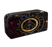 VAPOKF Pencil Case Pen Bag Student Stationery Pouch with Zipper for Boys Girls School & Office Supplies, Bill Cipher Wheel Zodiac