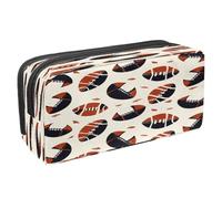 VAPOKF Pencil Case Pen Bag Student Stationery Pouch with Zipper for Boys Girls School & Office Supplies, Hand Drawn American Football