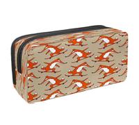 VAPOKF Pencil Case Pen Bag Student Stationery Pouch with Zipper for Boys Girls School & Office Supplies, Little Fox Riding Skateboard