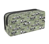 VAPOKF Pencil Case Pen Bag Student Stationery Pouch with Zipper for Boys Girls School & Office Supplies,Farm Cow Homemade Cheese Milk