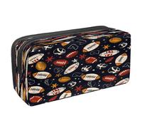 VAPOKF Pencil Case Pen Bag Student Stationery Pouch with Zipper for Boys Girls School & Office Supplies, American Footballs