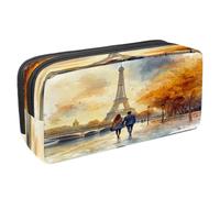 VAPOKF Pencil Case Pen Bag Student Stationery Pouch with Zipper for Boys Girls School & Office Supplies, Lovers on The Paris
