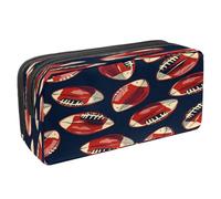 VAPOKF Pencil Case Pen Bag Student Stationery Pouch with Zipper for Boys Girls School & Office Supplies, American Footbal Rugby
