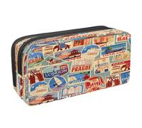VAPOKF Pencil Case Pen Bag Student Stationery Pouch with Zipper for Boys Girls School & Office Supplies, Europe Africa Asia America Travel