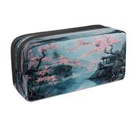 VAPOKF Pencil Case Pen Bag Student Stationery Pouch with Zipper for Boys Girls School & Office Supplies, Cherry Lake Cabin Paradise