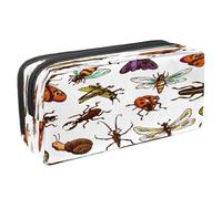 VAPOKF Pencil Case Pen Bag Student Stationery Pouch with Zipper for Boys Girls School & Office Supplies, Insect Butterfly Dragonfly Ladybug Bee Snails