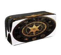 VAPOKF Pencil Case Pen Bag Student Stationery Pouch with Zipper for Boys Girls School & Office Supplies, Bill Cipher Wheel Zodiac Circle