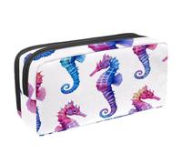 VAPOKF Pencil Case Pen Bag Student Stationery Pouch with Zipper for Boys Girls School & Office Supplies, Colorful Seahorses