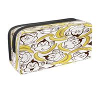 VAPOKF Pencil Case Pen Bag Student Stationery Pouch with Zipper for Boys Girls School & Office Supplies,Cute Cheeky Monkey and Banana