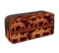 VAPOKF Pencil Case Pen Bag Student Stationery Pouch with Zipper for Boys Girls School & Office Supplies,Egypt Camels and Ethnic Ornament