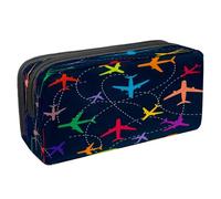 VAPOKF Pencil Case Pen Bag Student Stationery Pouch with Zipper for Boys Girls School & Office Supplies, Airplane Fly in The Sky