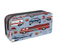 VAPOKF Pencil Case Pen Bag Student Stationery Pouch with Zipper for Boys Girls School & Office Supplies, Emergency Police Car Fire Truck Airplane