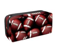 VAPOKF Pencil Case Pen Bag Student Stationery Pouch with Zipper for Boys Girls School & Office Supplies, Seamless American Footballs