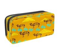 VAPOKF Pencil Case Pen Bag Student Stationery Pouch with Zipper for Boys Girls School & Office Supplies,Hand Drawn Egypt Camels