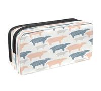 VAPOKF Pencil Case Pen Bag Student Stationery Pouch with Zipper for Boys Girls School & Office Supplies, Pastel Color Sheep Silhouette