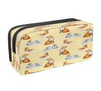 VAPOKF Pencil Case Pen Bag Student Stationery Pouch with Zipper for Boys Girls School & Office Supplies,Foxes Squirrels and Little Bunny