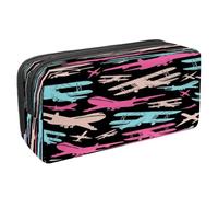 VAPOKF Pencil Case Pen Bag Student Stationery Pouch with Zipper for Boys Girls School & Office Supplies, Airplane and Intercepter Fighter