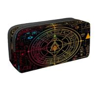 VAPOKF Pencil Case Pen Bag Student Stationery Pouch with Zipper for Boys Girls School & Office Supplies, Bill Cipher Wheel Zodiac
