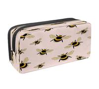 VAPOKF Pencil Case Pen Bag Student Stationery Pouch with Zipper for Boys Girls School & Office Supplies, Cute Bumble Bees Pattern