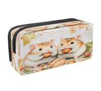 VAPOKF Pencil Case Pen Bag Student Stationery Pouch with Zipper for Boys Girls School & Office Supplies, Hamsters Eats Nuts Berry