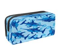 VAPOKF Pencil Case Pen Bag Student Stationery Pouch with Zipper for Boys Girls School & Office Supplies,Blue Swordfish and Bubbles