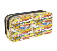 VAPOKF Pencil Case Pen Bag Student Stationery Pouch with Zipper for Boys Girls School & Office Supplies,Healthy Food Mushrooms