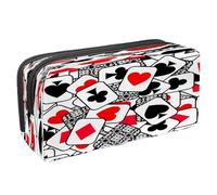 VAPOKF Pencil Case Pen Bag Student Stationery Pouch with Zipper for Boys Girls School & Office Supplies, Seamless Playing Cards