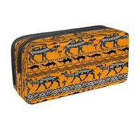 VAPOKF Pencil Case Pen Bag Student Stationery Pouch with Zipper for Boys Girls School & Office Supplies,Ethnic Ornament Camels