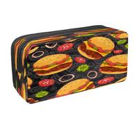 VAPOKF Pencil Case Pen Bag Student Stationery Pouch with Zipper for Boys Girls School & Office Supplies,Tasty jJuicy Greasy Cheeseburger