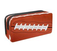 VAPOKF Pencil Case Pen Bag Student Stationery Pouch with Zipper for Boys Girls School & Office Supplies, American Football Texture