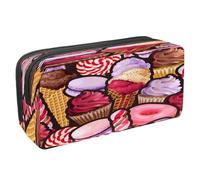 VAPOKF Pencil Case Pen Bag Student Stationery Pouch with Zipper for Boys Girls School & Office Supplies,Ice Cream Macaron and Candy