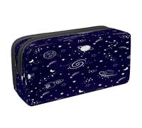 VAPOKF Pencil Case Pen Bag Student Stationery Pouch with Zipper for Boys Girls School & Office Supplies, Constellations Zodiac Planet and Star