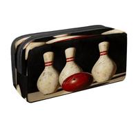 VAPOKF Pencil Case Pen Bag Student Stationery Pouch with Zipper for Boys Girls School & Office Supplies, Bowling Pins and Ball