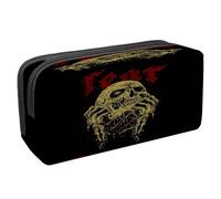 VAPOKF Pencil Case Pen Bag Student Stationery Pouch with Zipper for Boys Girls School & Office Supplies, Horro Metal Skull Death