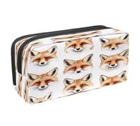 VAPOKF Pencil Case Pen Bag Student Stationery Pouch with Zipper for Boys Girls School & Office Supplies, Watercolor Foxes