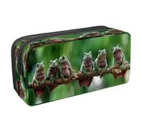 VAPOKF Pencil Case Pen Bag Student Stationery Pouch with Zipper for Boys Girls School & Office Supplies, Australian White Tree Frog Sit on Branch
