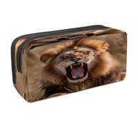 VAPOKF Pencil Case Pen Bag Student Stationery Pouch with Zipper for Boys Girls School & Office Supplies, Roaring Lion